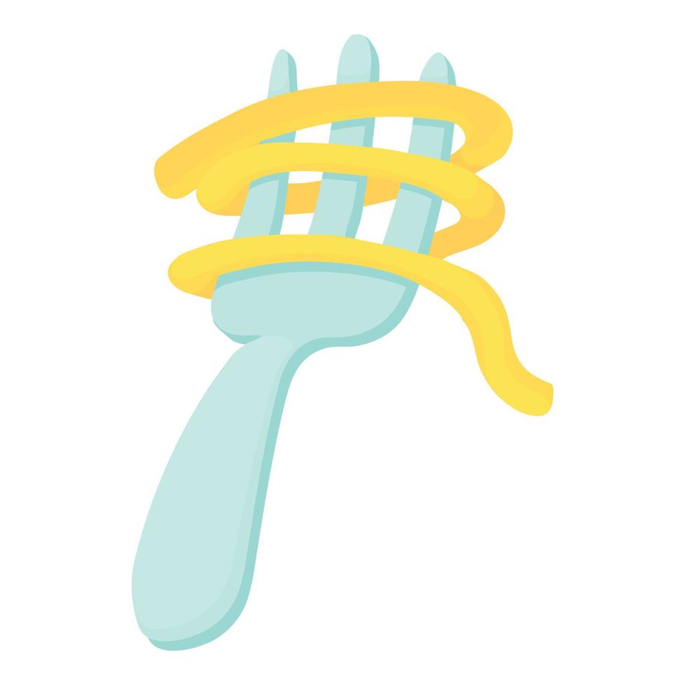 Fork icon, cartoon style vector