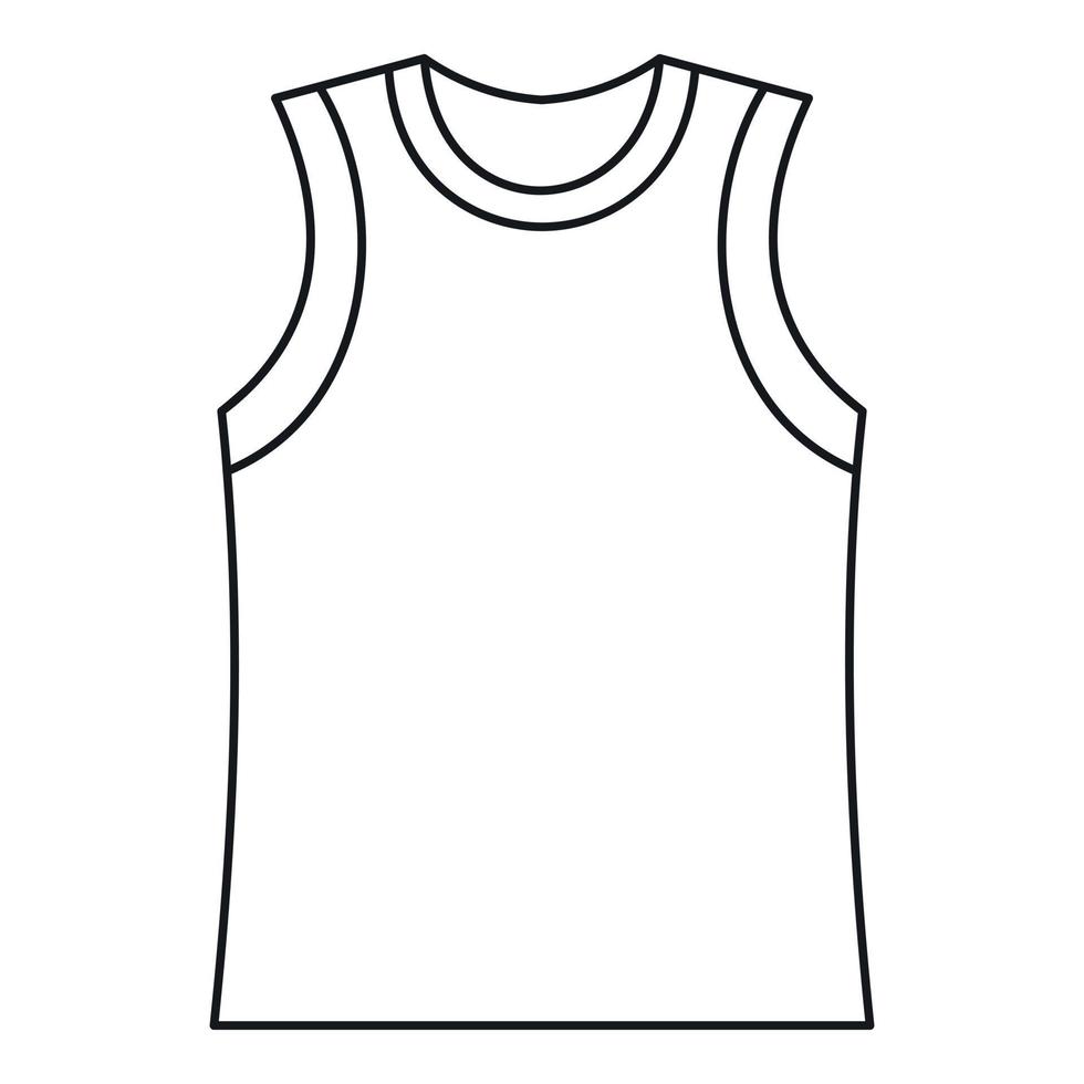 icono de camiseta, estilo de contorno vector