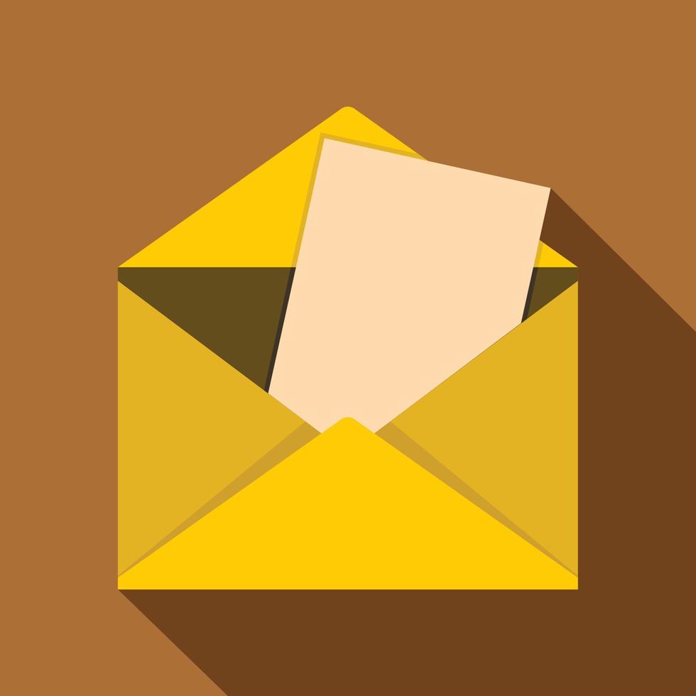 Envelope icon, flat style vector