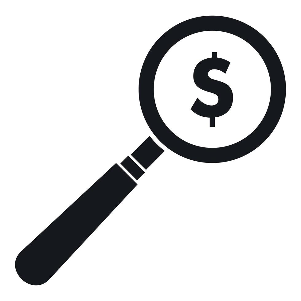 Magnifier icon, simple style vector