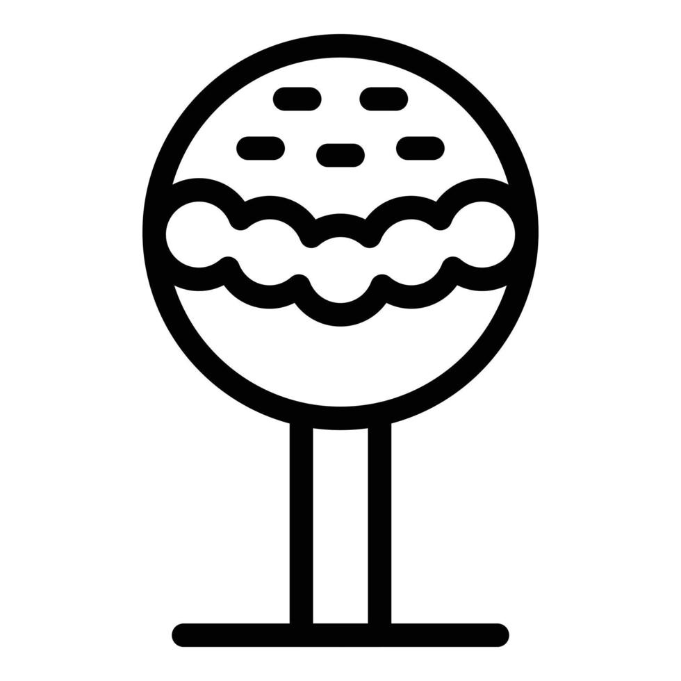Sugar lollipop icon outline vector. Cake pop vector