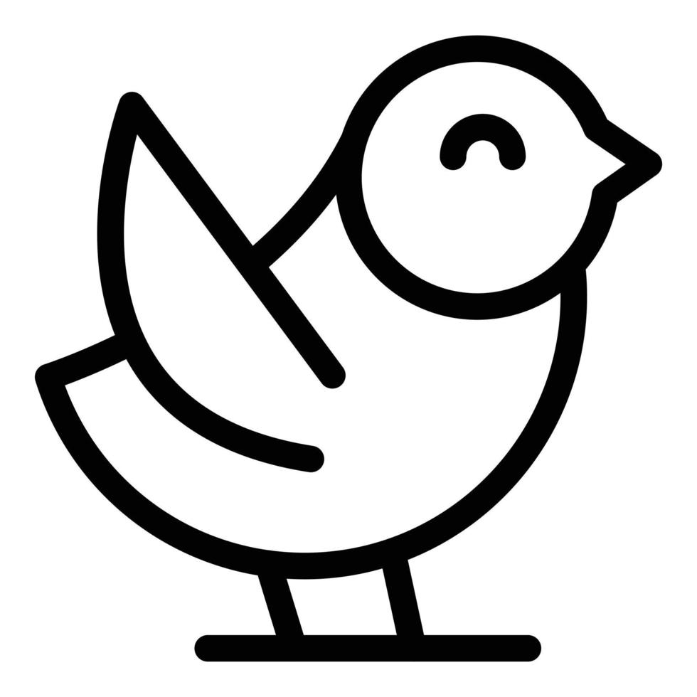 Happy sparrow icon outline vector. House tree vector