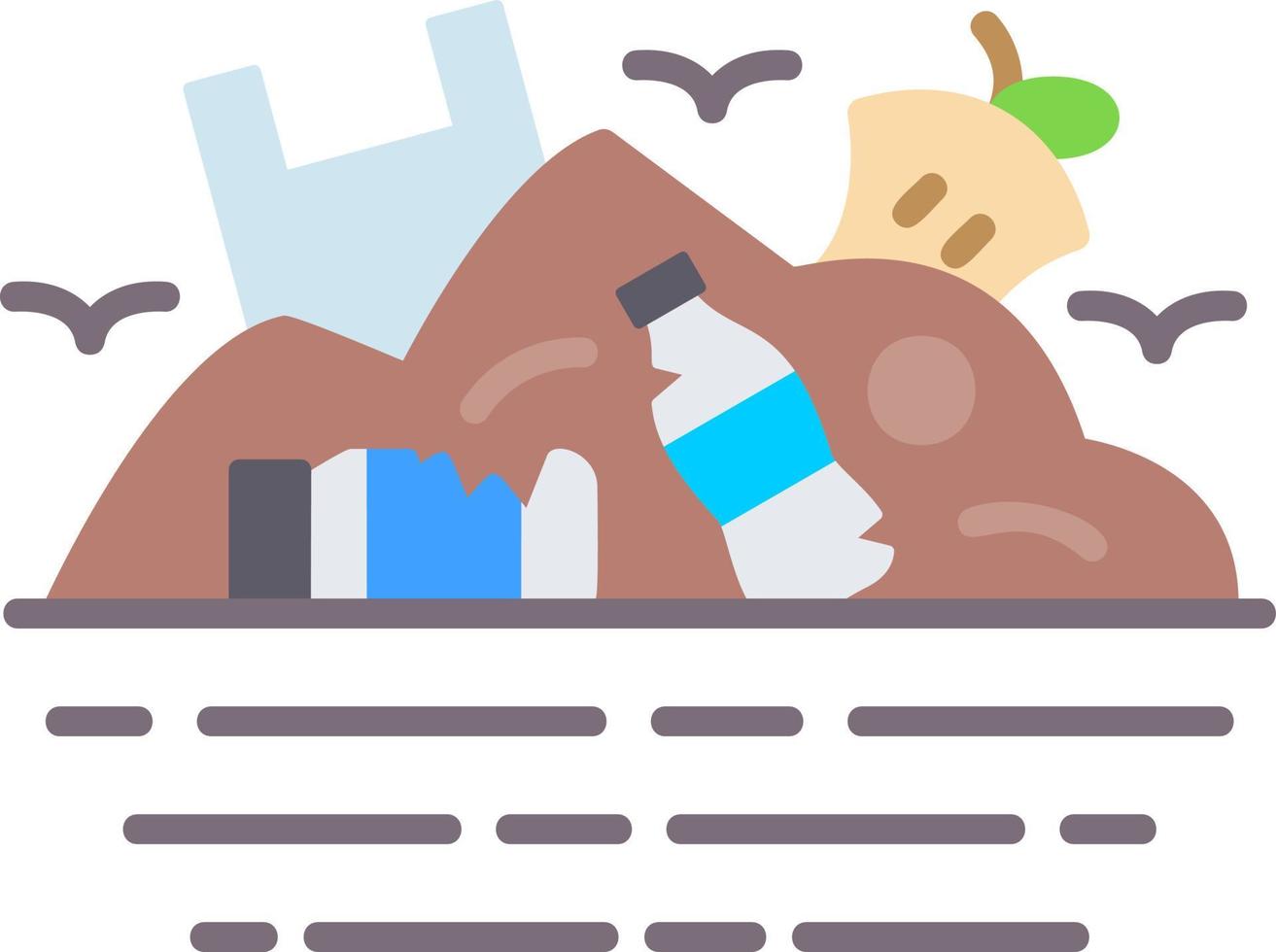 Landfill Creative Icon Design vector