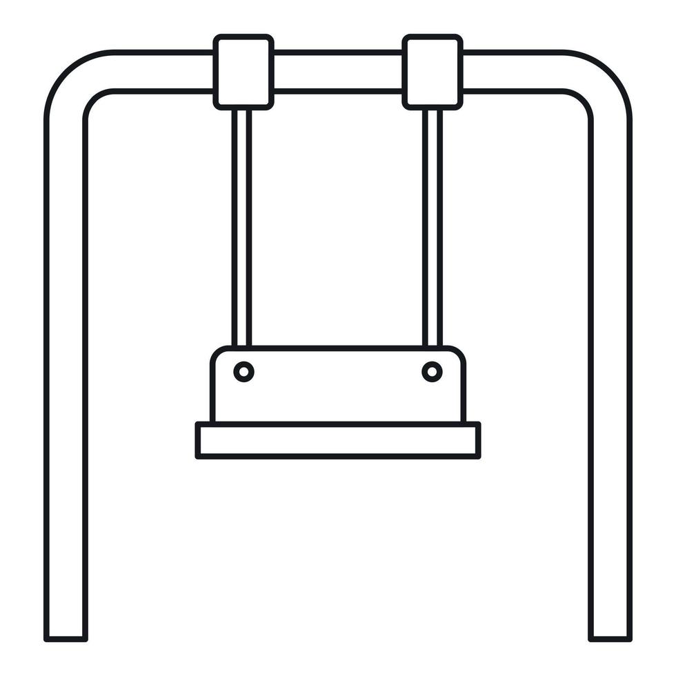 Playground swing icon, outline style vector