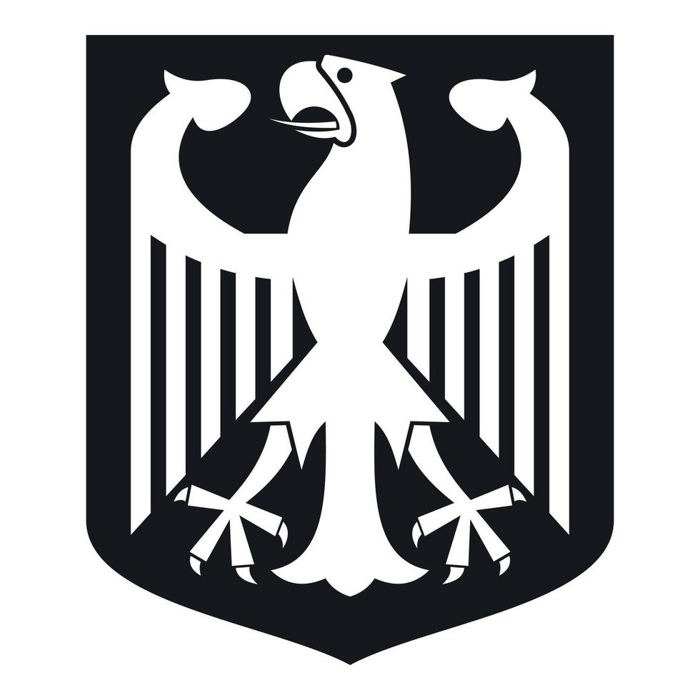 Coat of Arms of Germany icon, simple style vector