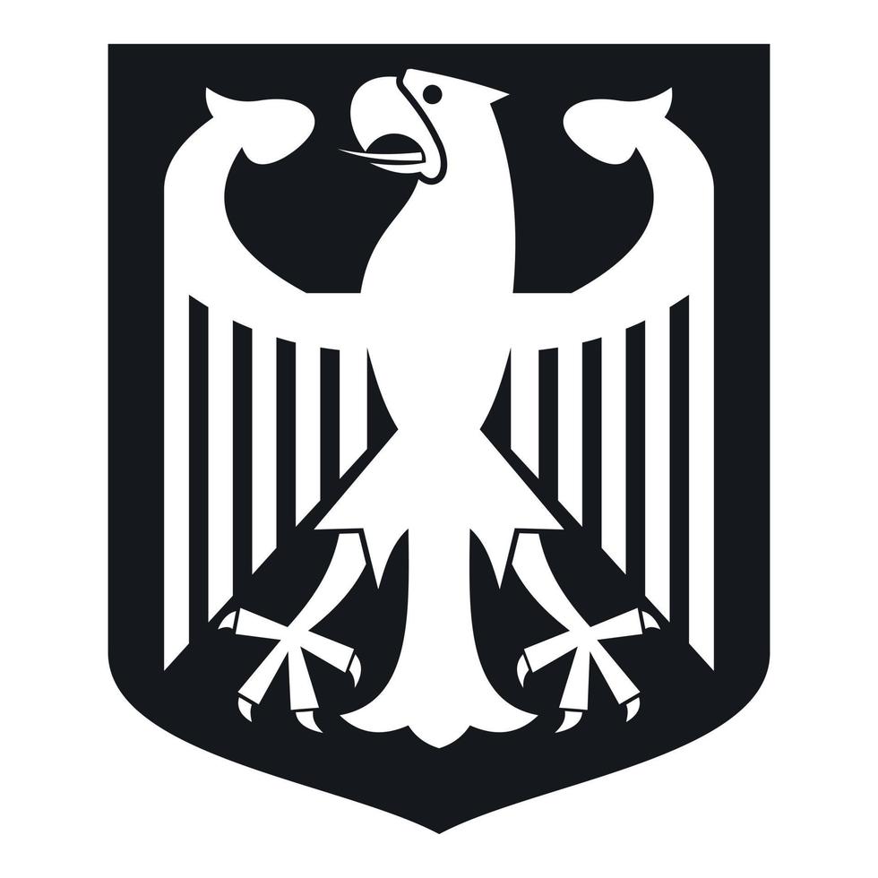 icono del escudo de armas de Alemania, estilo simple vector