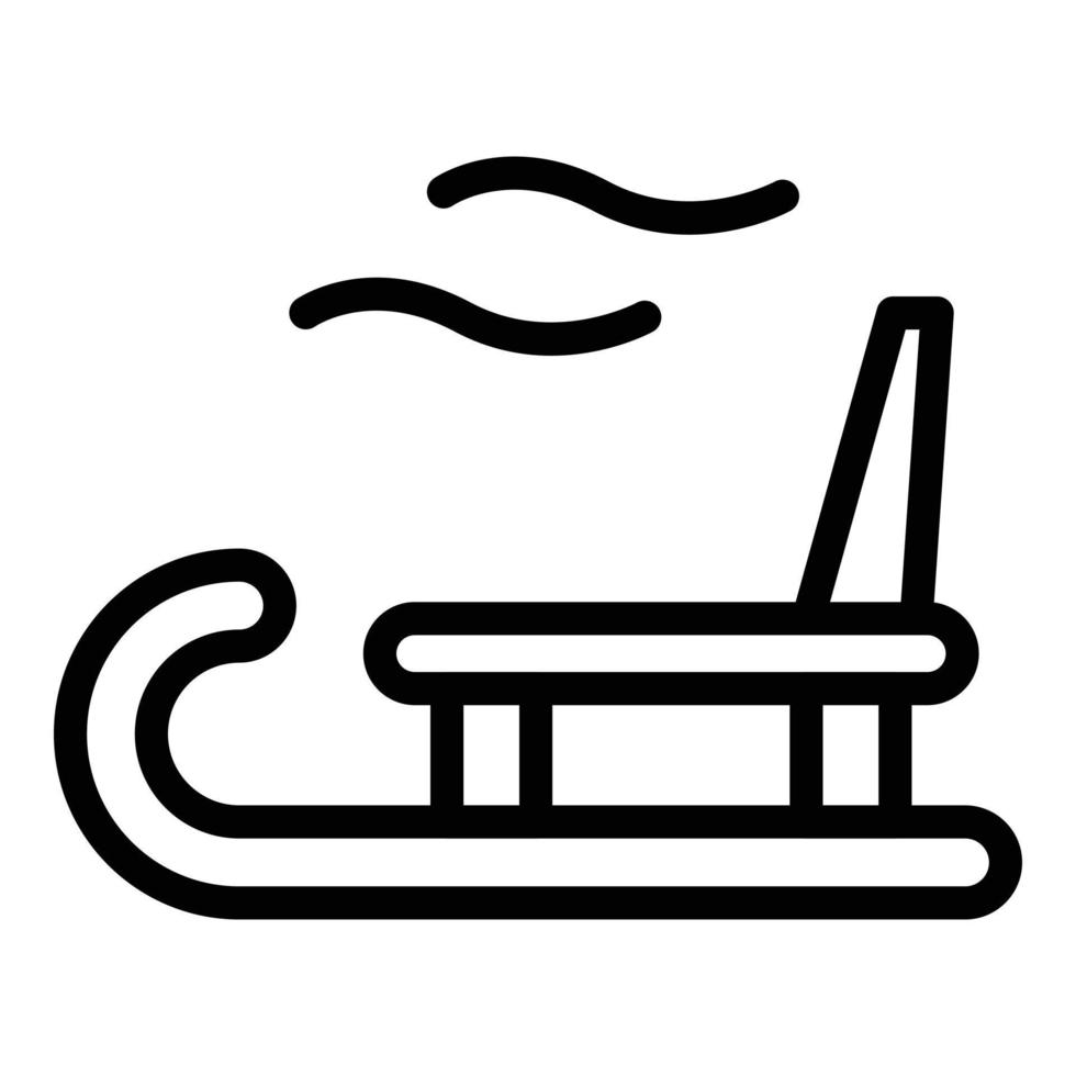 Alaska sledge icon outline vector. Ice berg vector