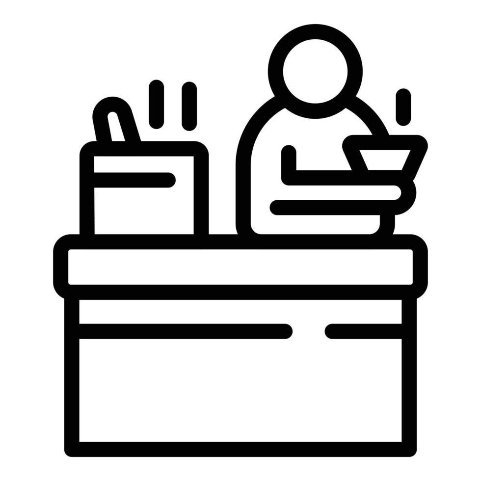 Refugee food icon outline vector. People migrant vector