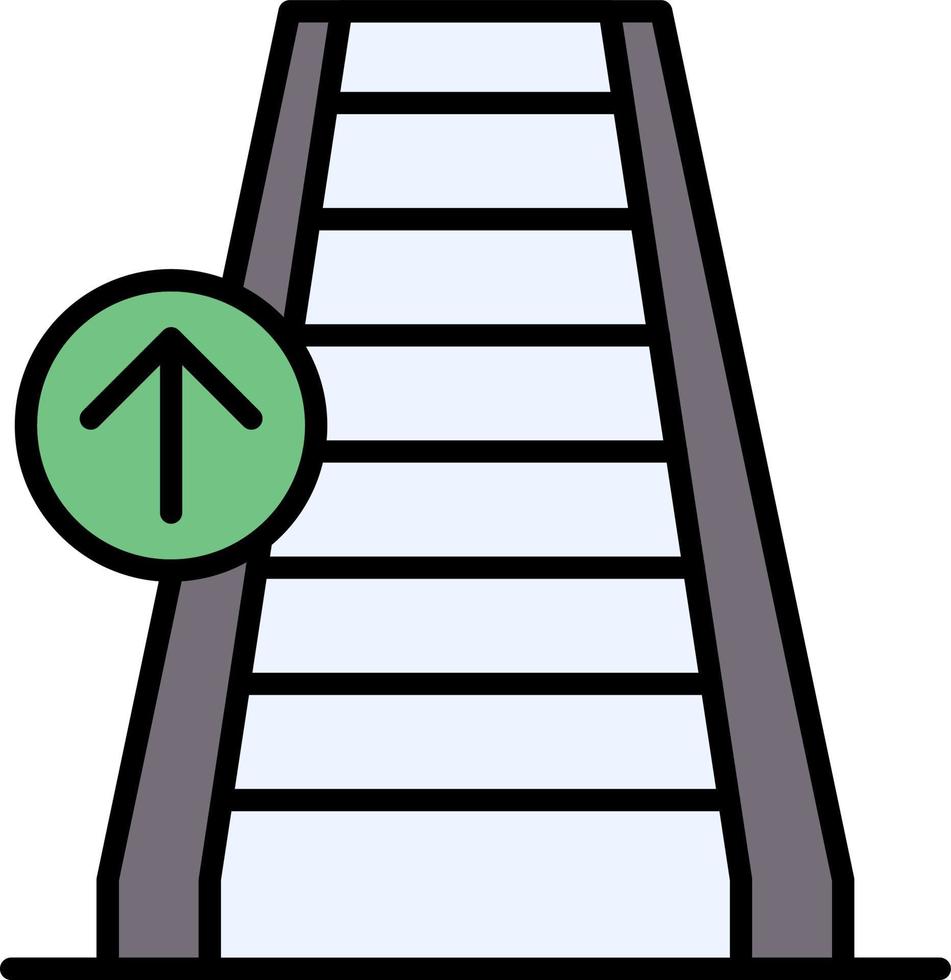 diseño de icono creativo de escalera mecánica vector