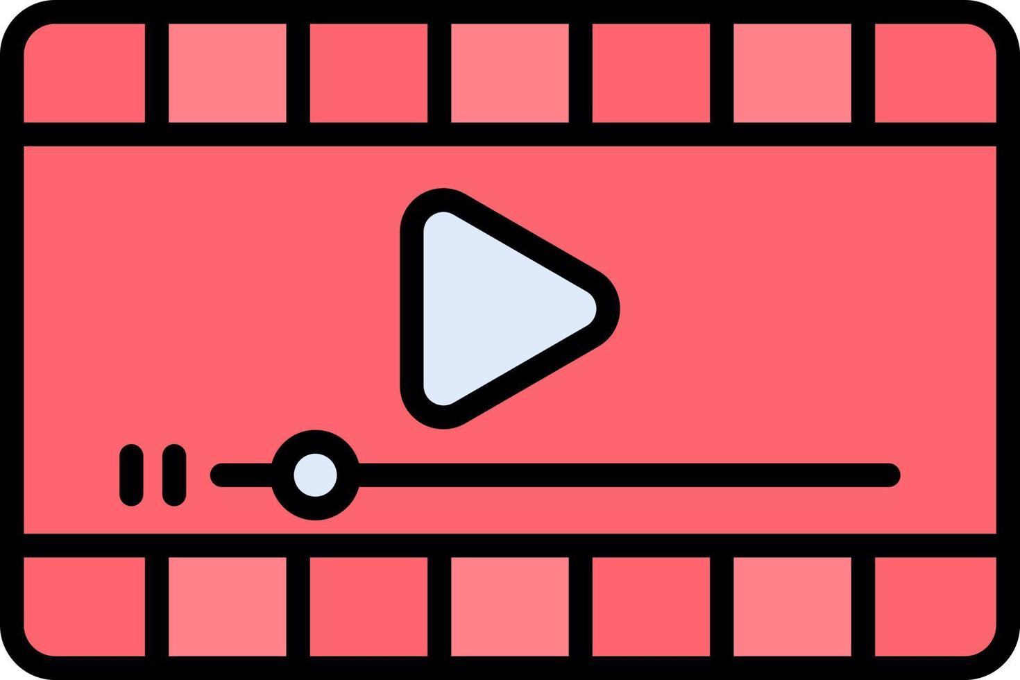 Video Player Creative Icon Design vector