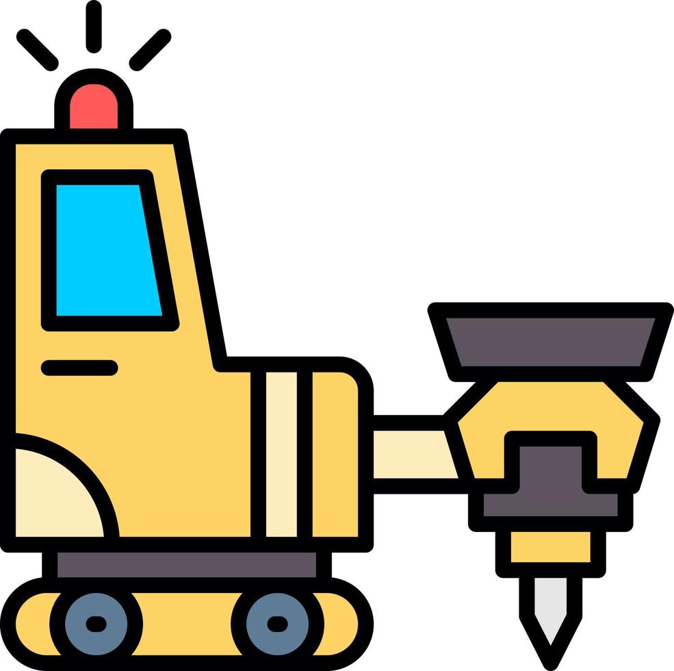 Drilling Machine Creative Icon Design vector