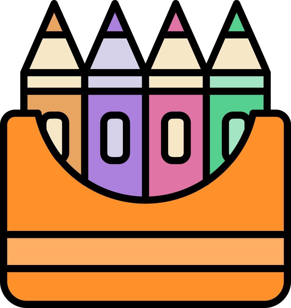 diseño de icono creativo de crayones vector
