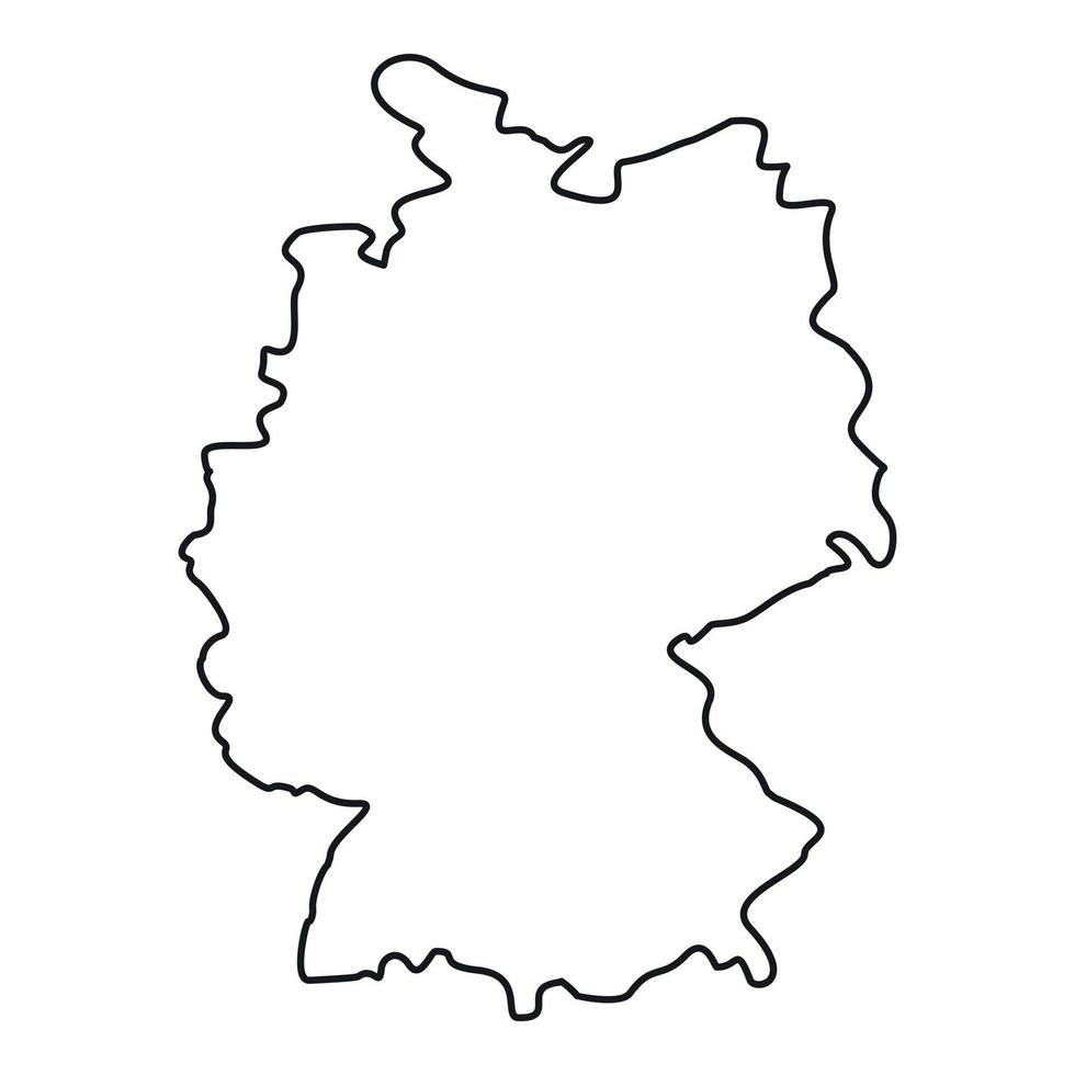 Germany map icon, outline style vector