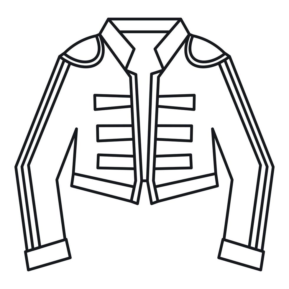 traje de icono de torero, estilo de esquema vector