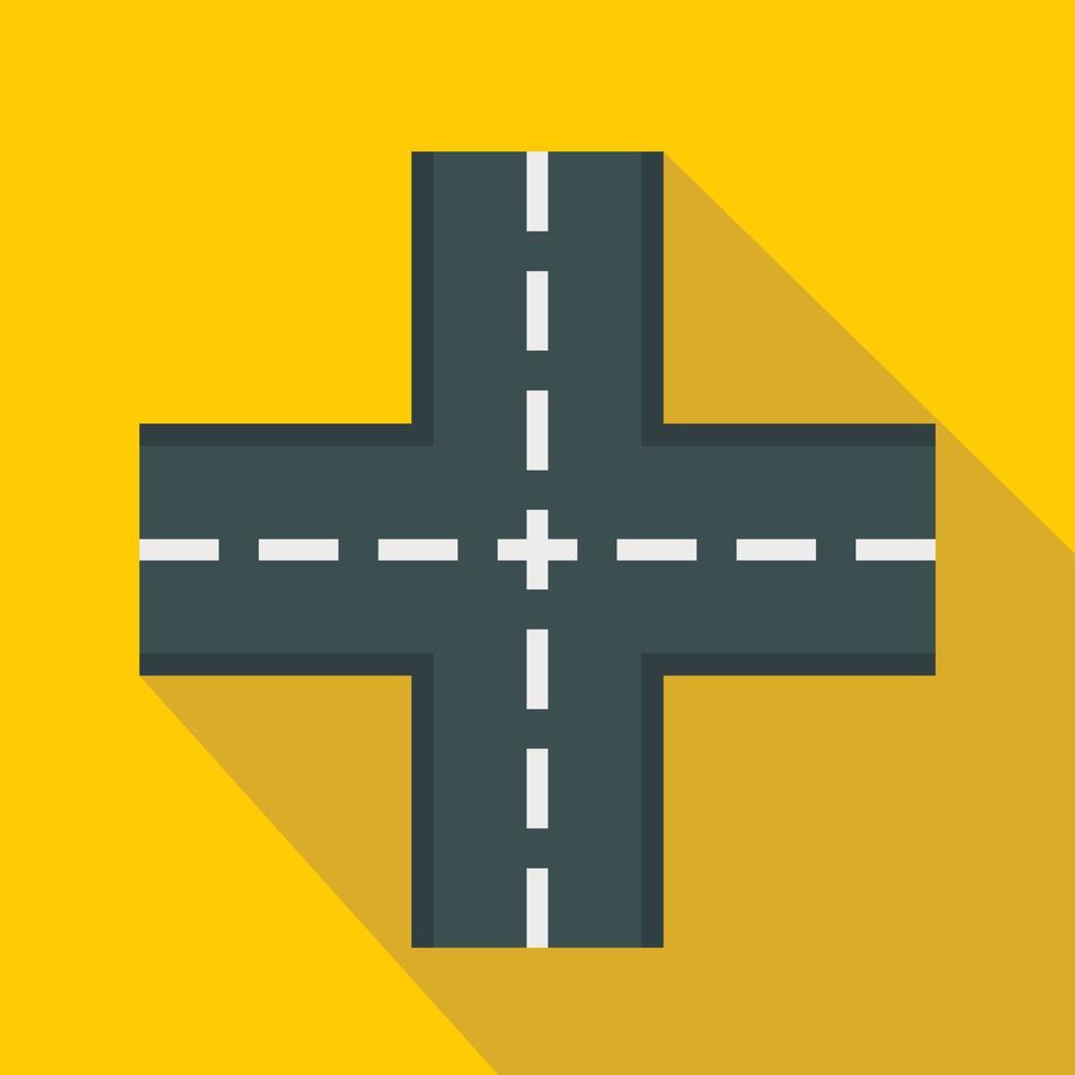 Crossing road icon, flat style vector