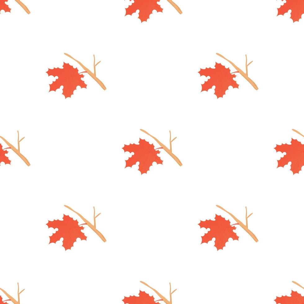 Maple leaf with branch pattern seamless vector