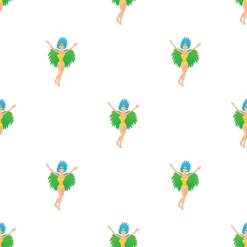 Brazilian girl in carnival pattern seamless vector