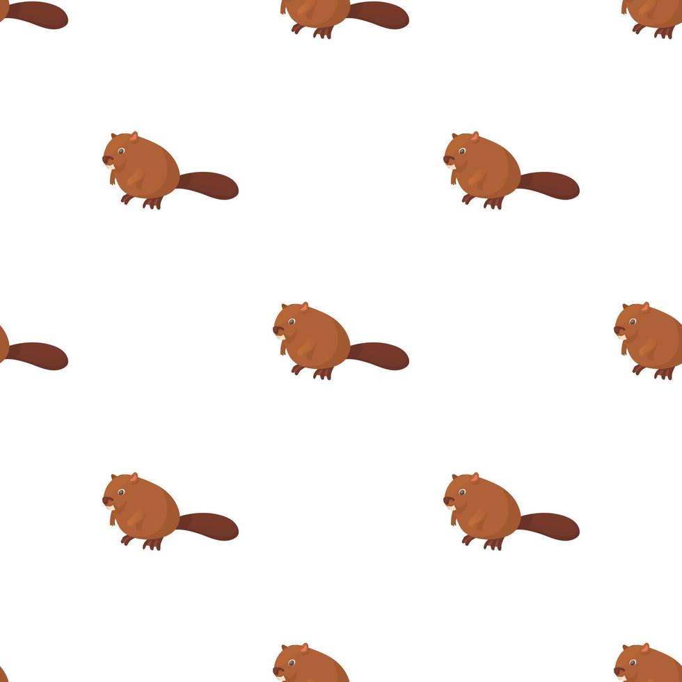 Beaver pattern seamless vector