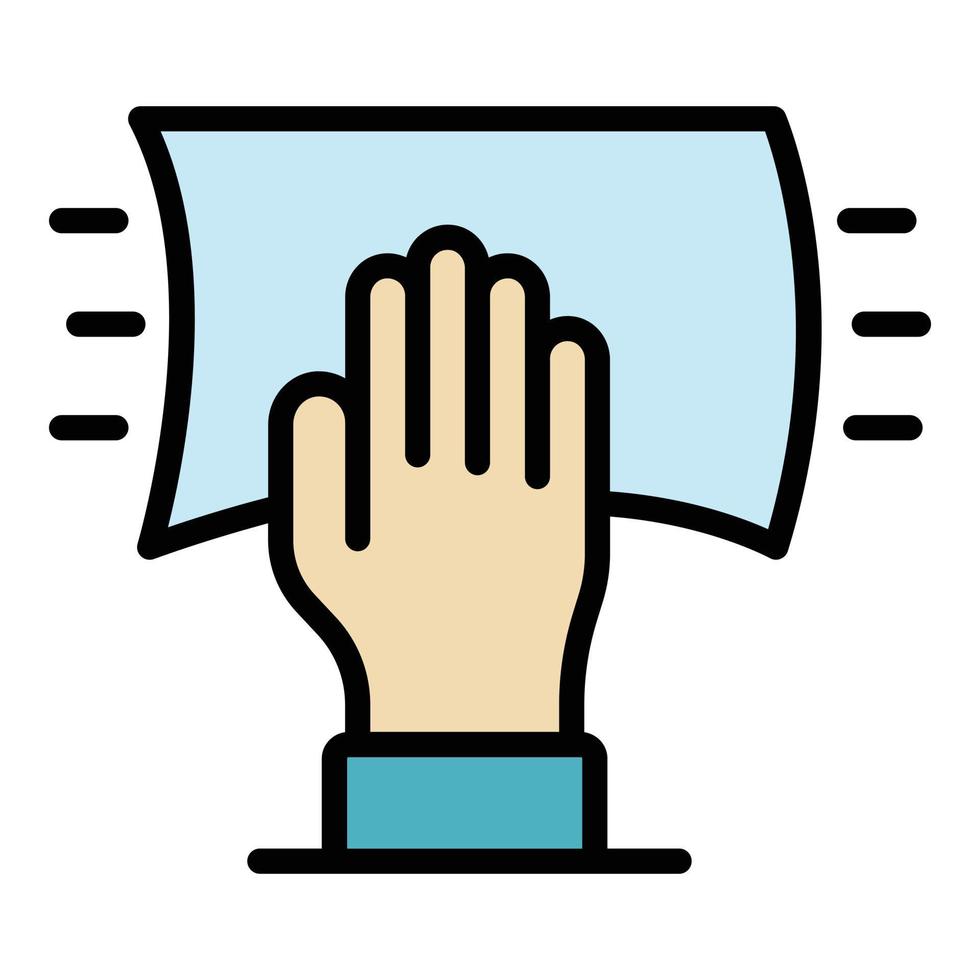 Cleaning cloth icon color outline vector