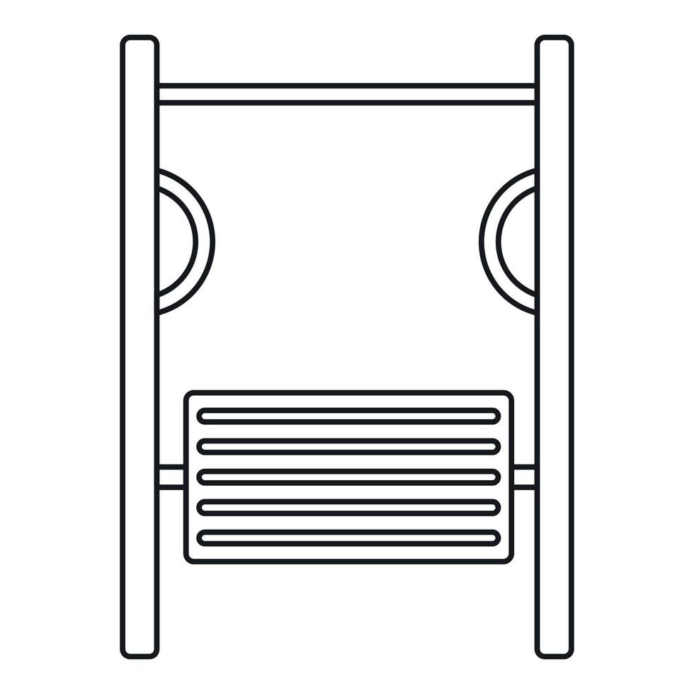 Playground simulator icon, outline style vector