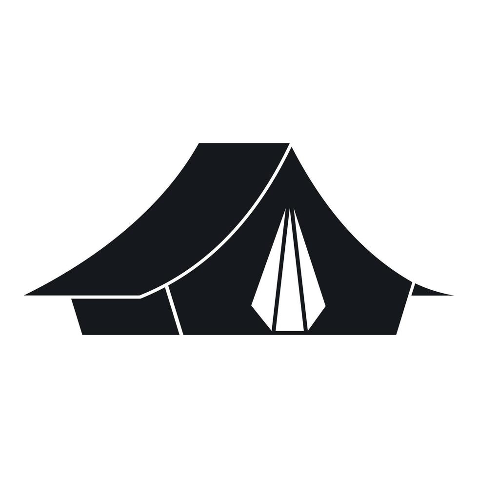 Camping tent icon, simple style vector