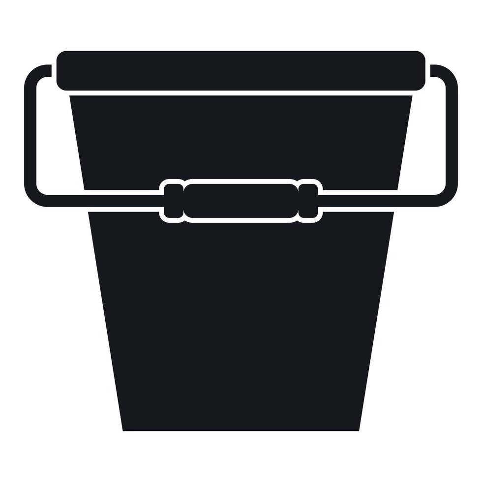 Empty bucket icon, simple style vector
