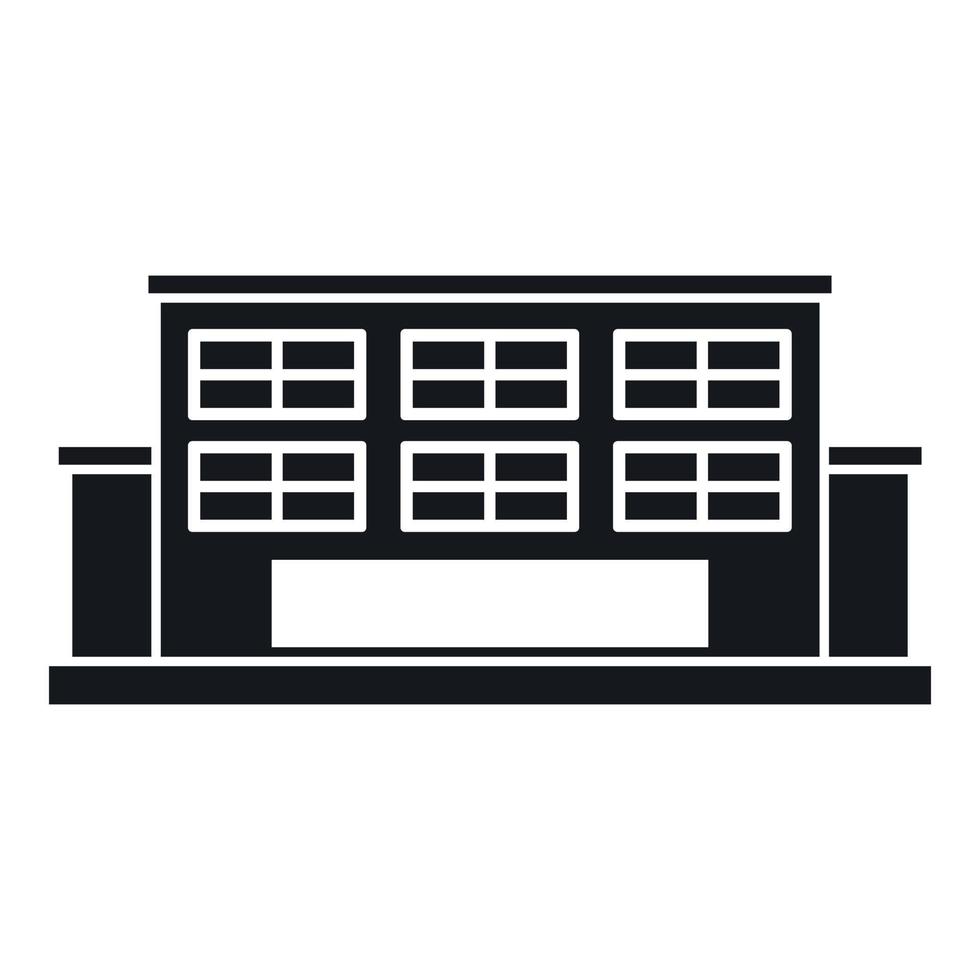 icono de edificio industrial, estilo simple vector