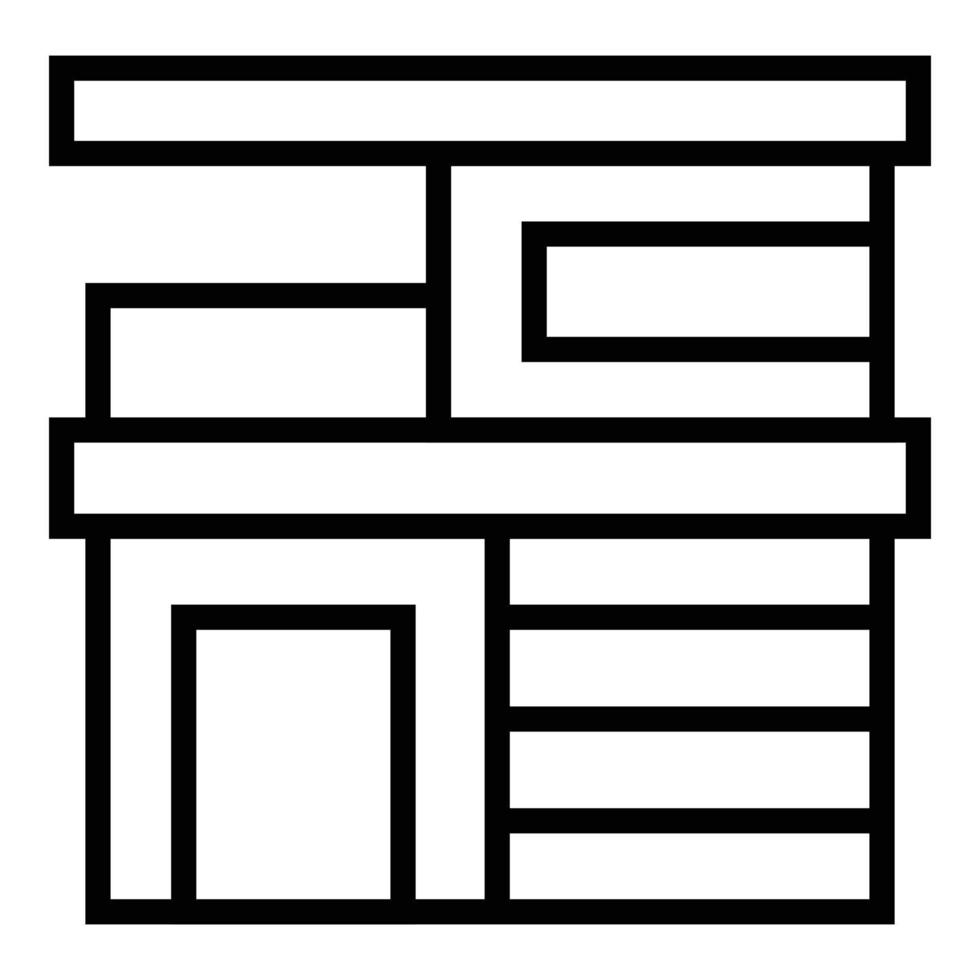 Resort villa icon outline vector. Modern house vector