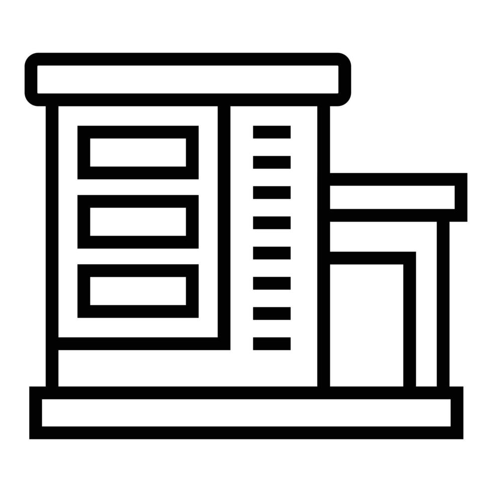 Modern villa icon outline vector. Cottage building vector