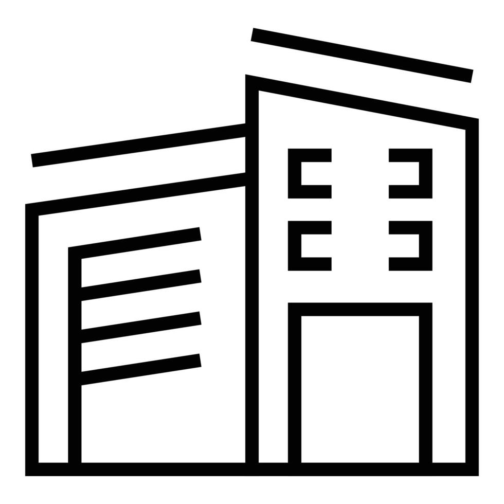 Garage villa icon outline vector. Modern house vector