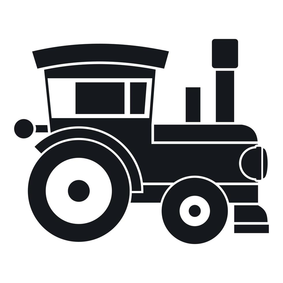 icono de tren de juguete, estilo simple vector