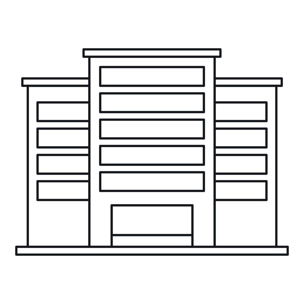 Industrial plant building icon, outline style vector