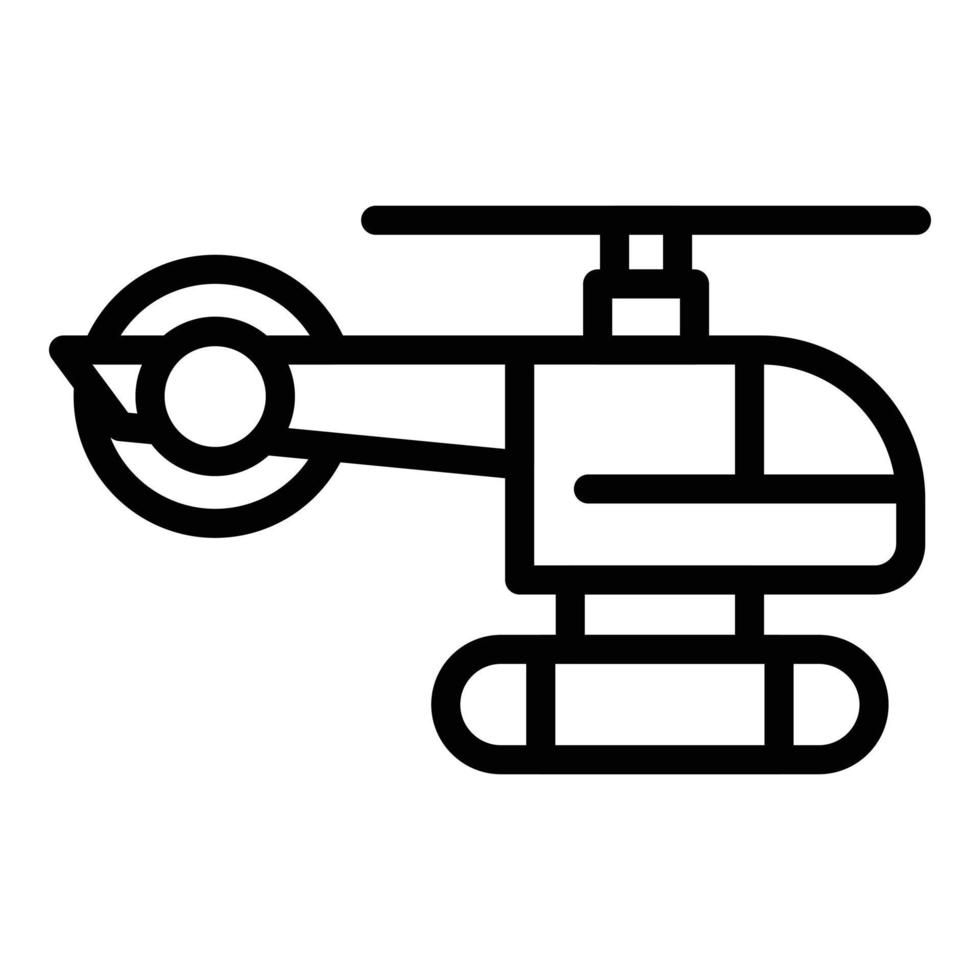 Alaska helicopter icon outline vector. Ice arctic vector