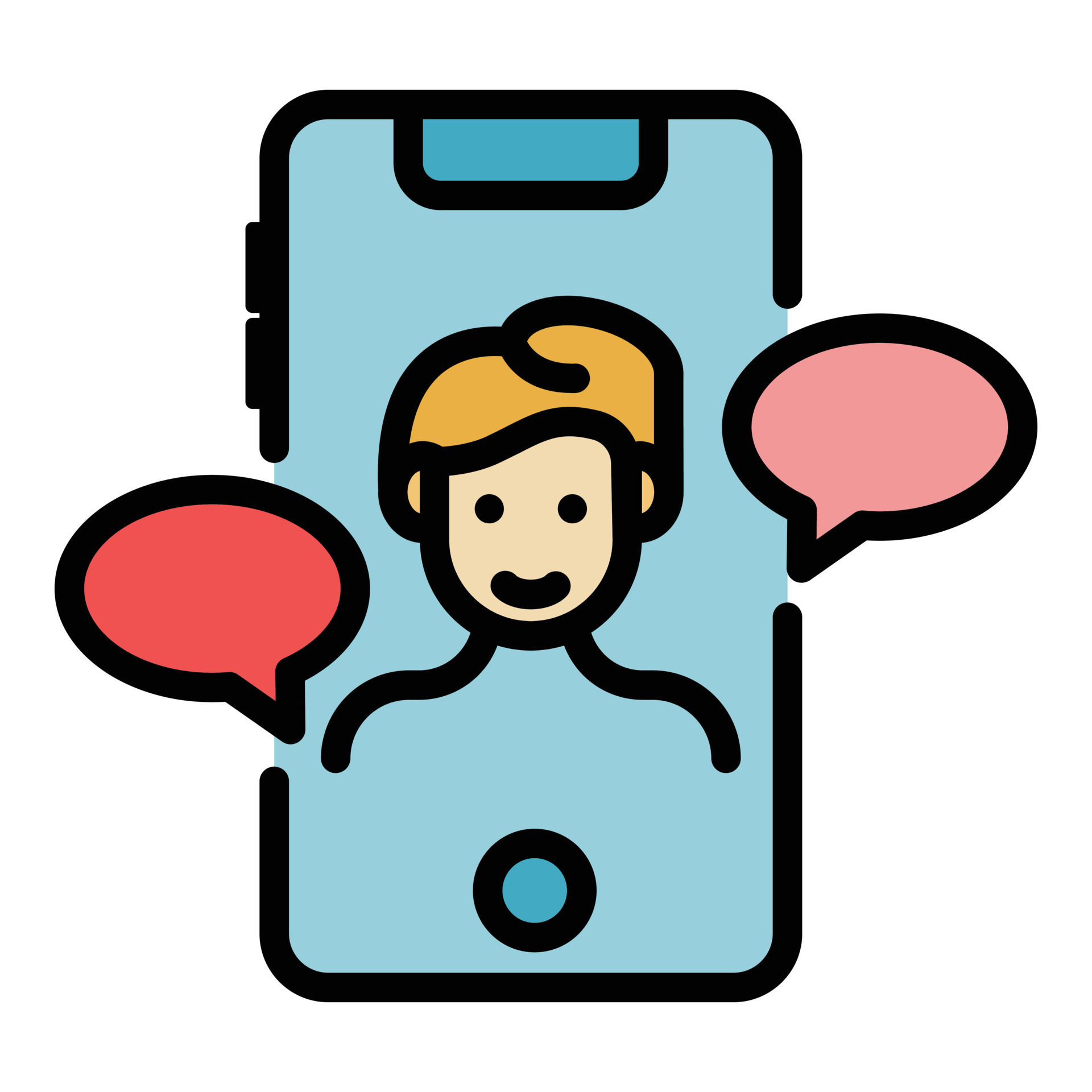 Messenger video call icon color outline vector 15074906 Vector Art at