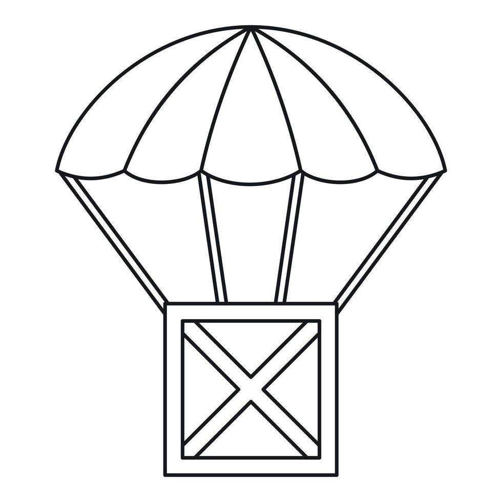 Balloon icon, outline style vector