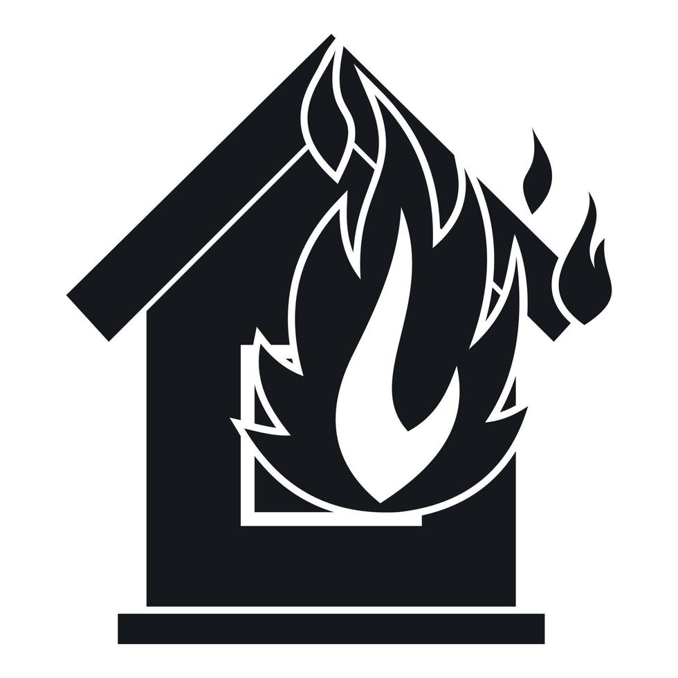 icono de prevención de incendios, estilo simple vector