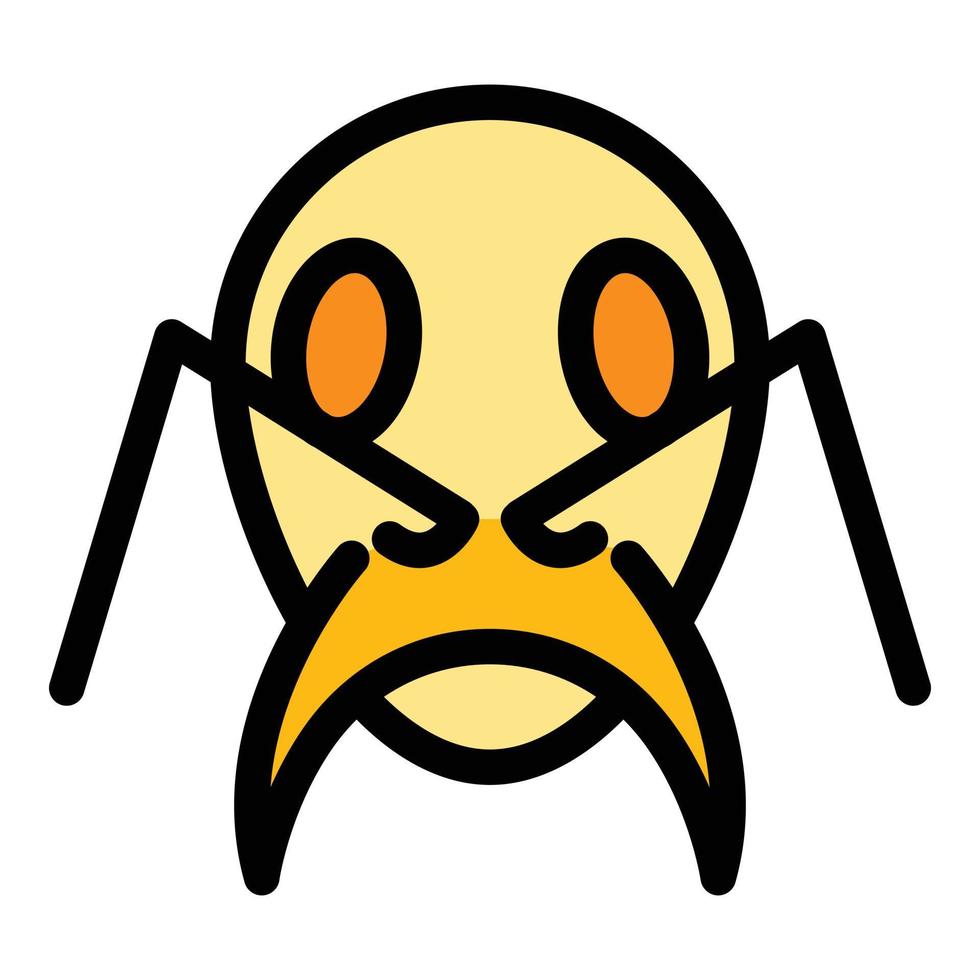 Head ant icon color outline vector
