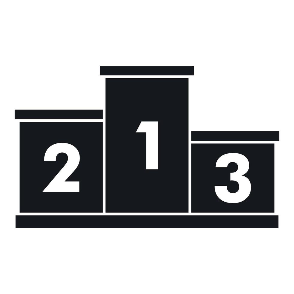 Podium winners icon, simple style vector