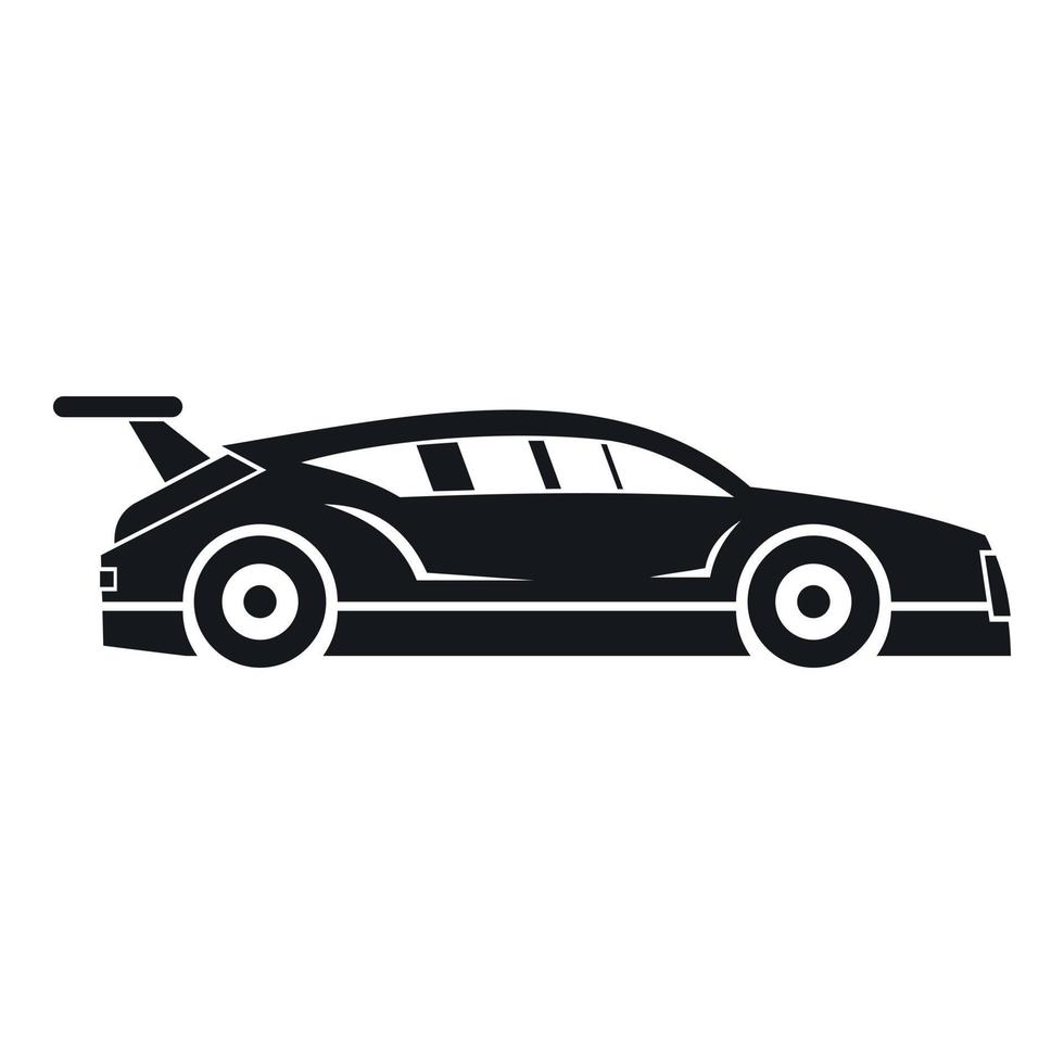 Rally racing car icon, simple style vector