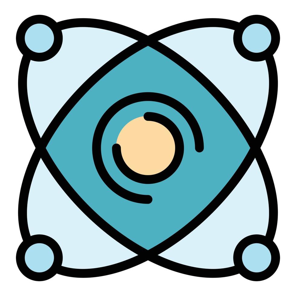 Electrical gyroscope icon color outline vector