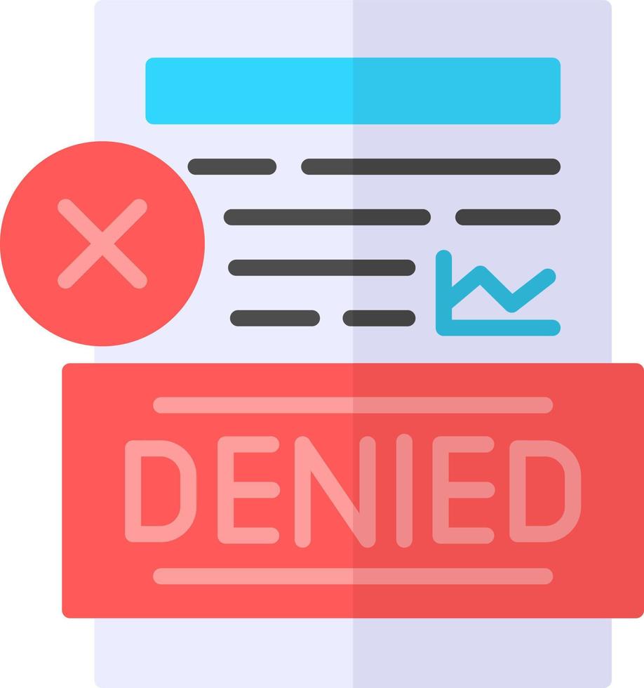 Denied Creative Icon Design vector