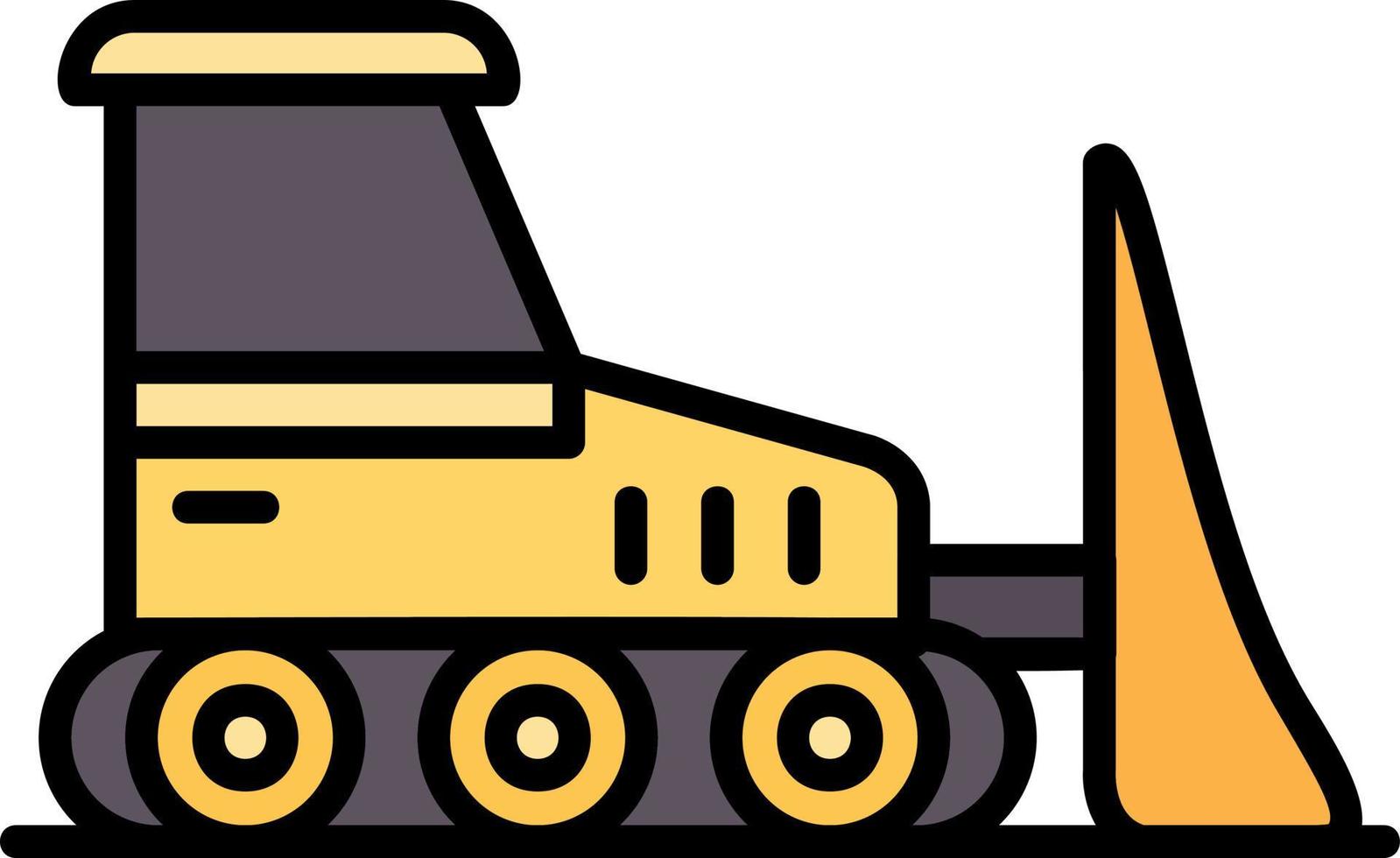 Bulldozer Creative Icon Design vector