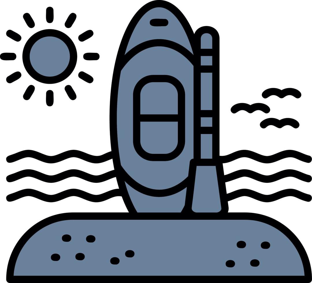 diseño de icono creativo de paddle surf vector