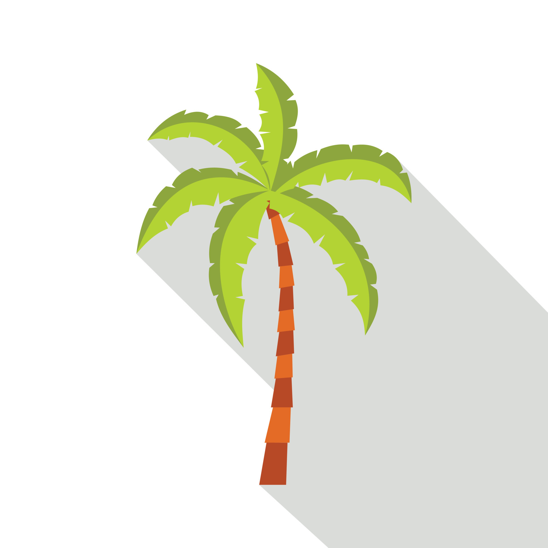 Palm tree icon, flat style 15075261 Vector Art at Vecteezy