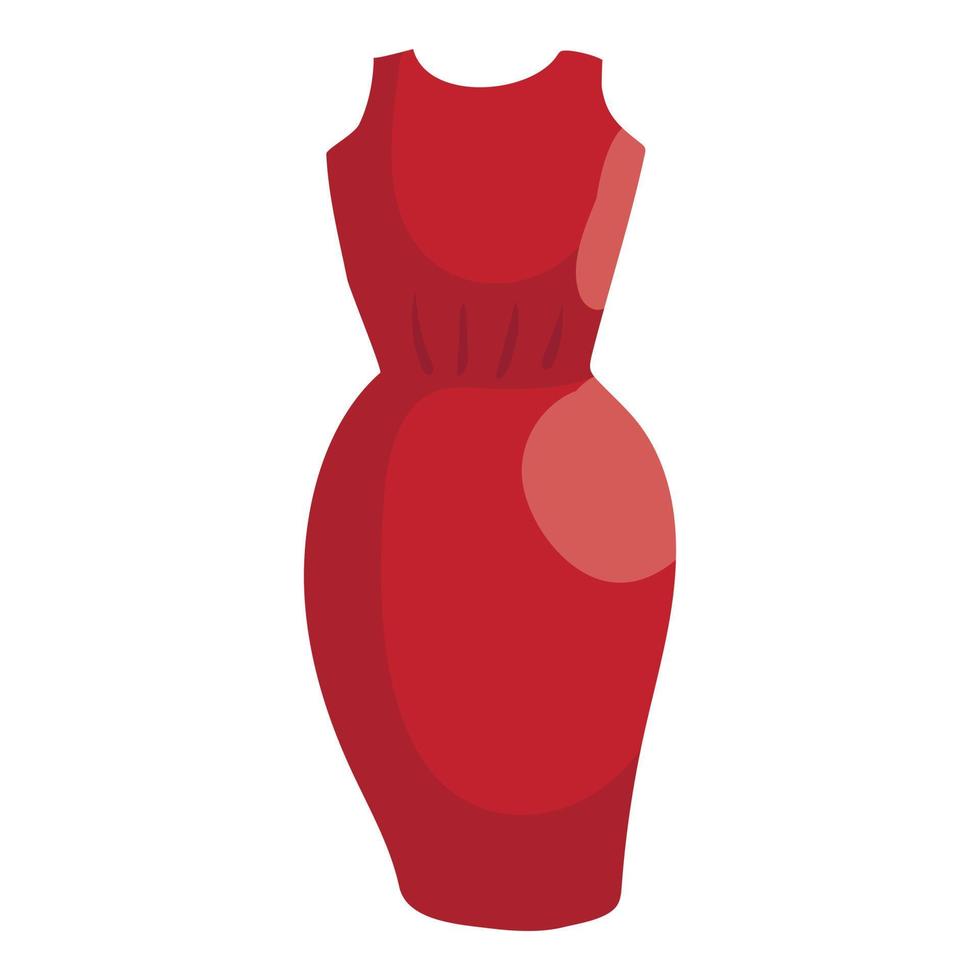 icono de vestido, estilo de dibujos animados vector