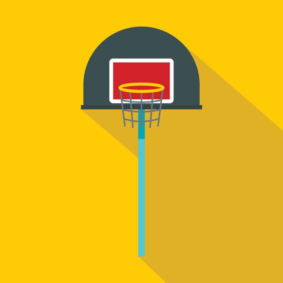 Basketball hoop icon, flat style vector