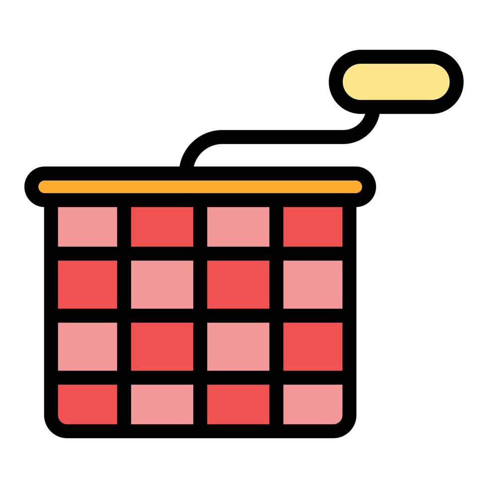 Mascot deep fryer icon color outline vector