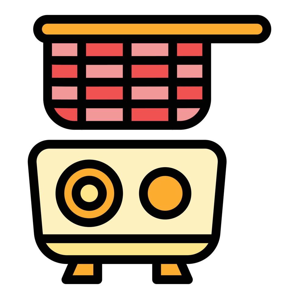 Potato deep fryer icon color outline vector