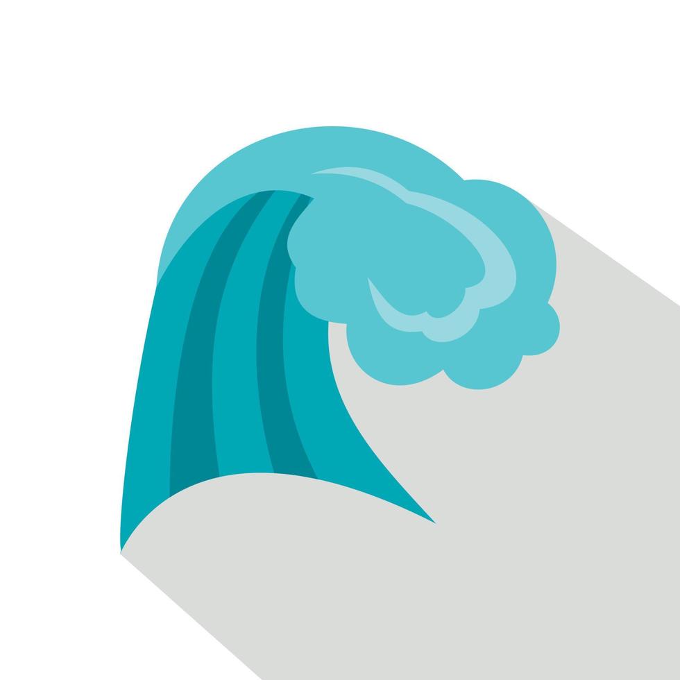 Ocean wave icon, cartoon style vector