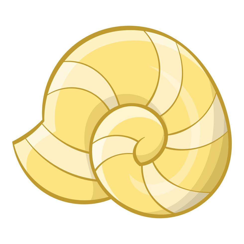 Shell icon, cartoon style vector